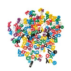 Roylco Kids Children Manuscript Lacing Letter Beads 177 Pieces Homeschooling